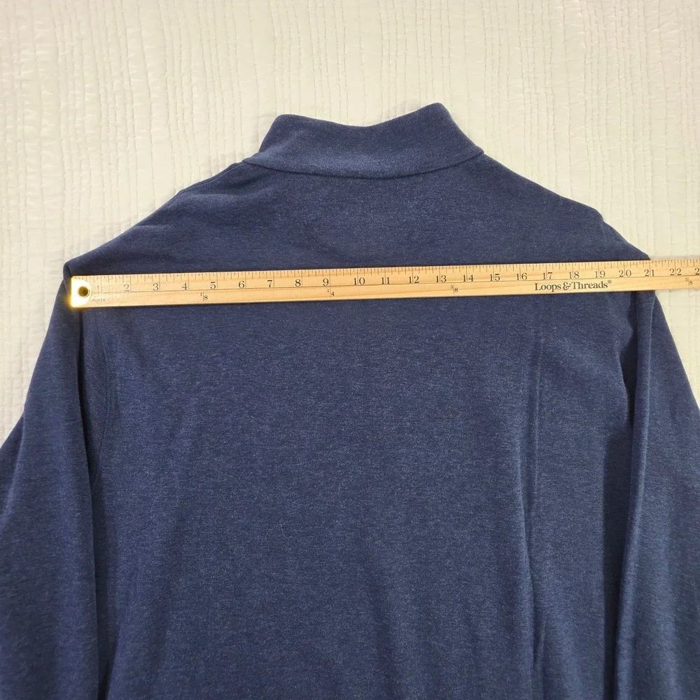 Polo Ralph Lauren Mens XXL Quarter Zip Pullover Navy Heathered Sweater NWT